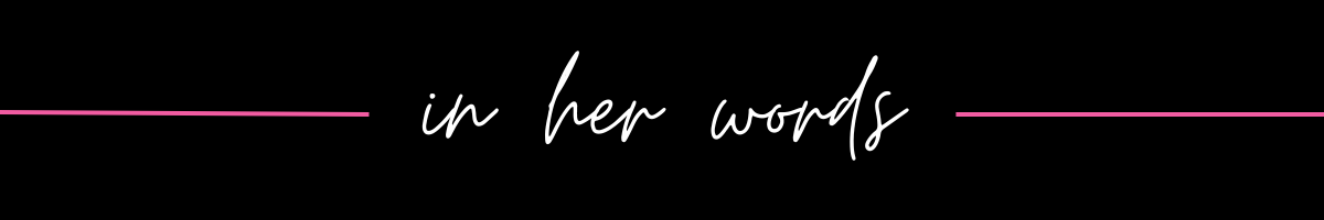 in her words header